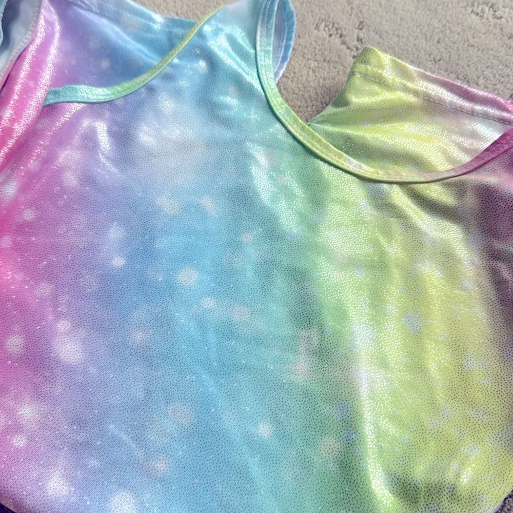 Lot of 2: Girls Size 9-10 yrs Short Leotards for Gymnastics or Dance